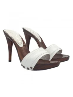 Kiara Shoes ZOCCOLI BIANCHI CON TACCO 12 BIANCO Online