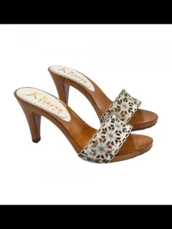 Kiara Shoes ZOCCOLI BIANCHI LASERATI IN... BIANCO Sale