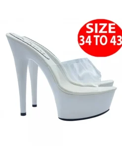 Kiara Shoes ZOCCOLI BIANCHI TRASPARENTI... BIANCO Outlet