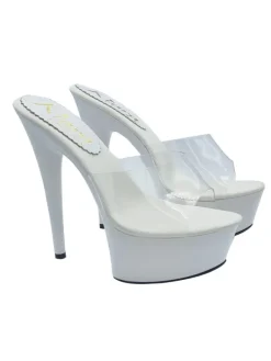 Kiara Shoes ZOCCOLI BIANCHI TRASPARENTI... BIANCO Outlet
