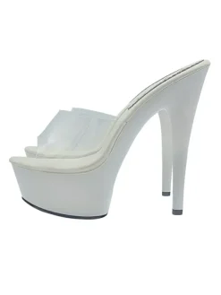 Kiara Shoes ZOCCOLI BIANCHI TRASPARENTI... BIANCO Outlet