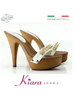 Kiara Shoes ZOCCOLI CON PUNTE BIANCO Best