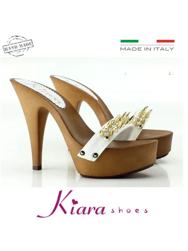 Kiara Shoes ZOCCOLI CON PUNTE BIANCO Best