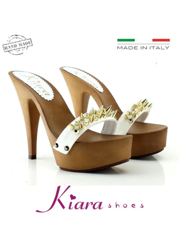 Kiara Shoes ZOCCOLI CON PUNTE BIANCO Best