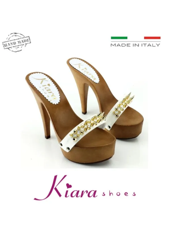 Kiara Shoes ZOCCOLI CON PUNTE BIANCO Best