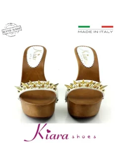 Kiara Shoes ZOCCOLI CON PUNTE BIANCO Best