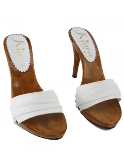 Kiara Shoes ZOCCOLI CON TACCO 12 BIANCO Clearance