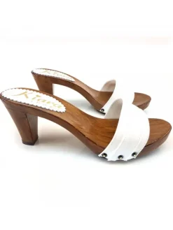 Kiara Shoes ZOCCOLI TACCO COMODO BIANCO Best