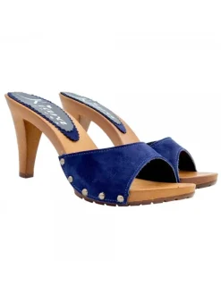 Kiara Shoes ZOCCOLI IN CAMOSCIO CON... Blu Online