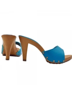 Kiara Shoes ZOCCOLI ROYAL IN PELLE... Blu Sale