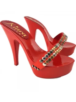 Kiara Shoes ZOCCOLI BORCHIATI LACCATI... Rosso Discount