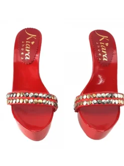 Kiara Shoes ZOCCOLI BORCHIATI LACCATI... Rosso Discount