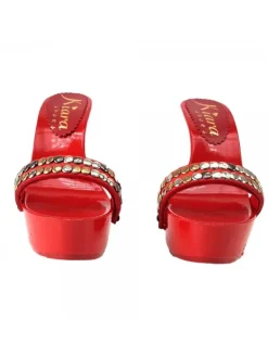 Kiara Shoes ZOCCOLI BORCHIATI LACCATI... Rosso Discount
