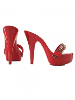 Kiara Shoes ZOCCOLI BORCHIATI LACCATI... Rosso Discount