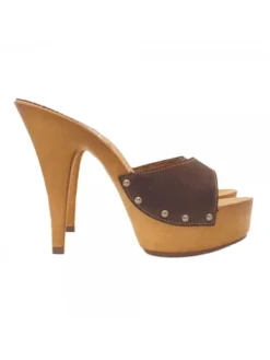 Kiara Shoes ZOCCOLI CAMOSCIO ... Marrone Outlet