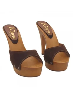 Kiara Shoes ZOCCOLI CAMOSCIO ... Marrone Outlet
