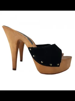Kiara Shoes ZOCCOLI CAMOSCIO TACCO... Nero Discount