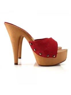 Kiara Shoes ZOCCOLI CAMOSCIO ... Rosso