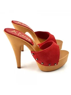Kiara Shoes ZOCCOLI CAMOSCIO ... Rosso
