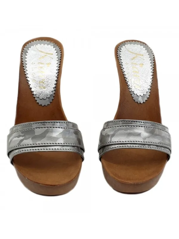 Kiara Shoes ZOCCOLI CAMOUFLAGE ... Argento Clearance