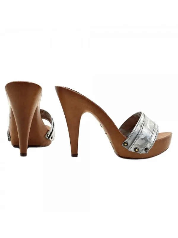 Kiara Shoes ZOCCOLI CAMOUFLAGE ... Argento Clearance