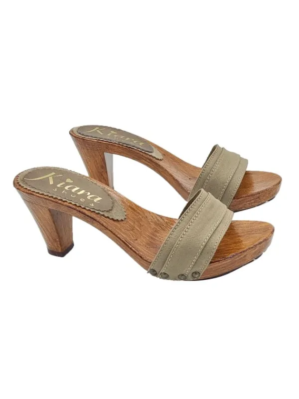 Kiara Shoes ZOCCOLI COLOR CON... Taupe Discount