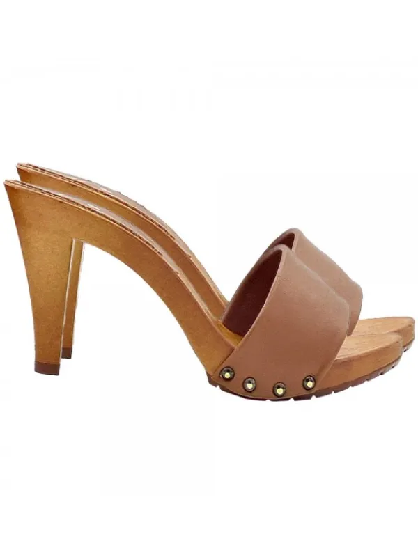 Kiara Shoes ZOCCOLI COMODI COLOR Cuoio New