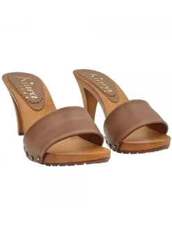 Kiara Shoes ZOCCOLI COMODI COLOR Cuoio New