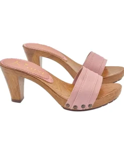 Kiara Shoes Zoccoli comodi con doppia... Rosa