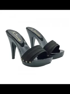 Kiara Shoes ZOCCOLI COMODI NERI LACCATI... Nero Sale