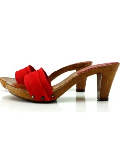 Kiara Shoes ZOCCOLI COMODI ROSSI TACCO 8 Rosso New