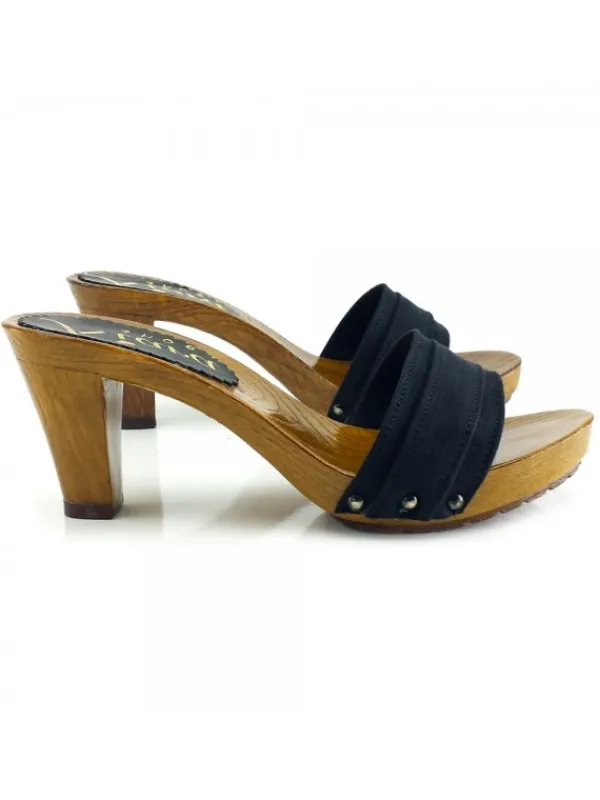 Kiara Shoes ZOCCOLI COMODI TACCO 8 Nero Outlet