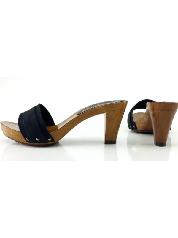 Kiara Shoes ZOCCOLI COMODI TACCO 8 Nero Outlet