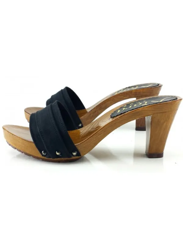 Kiara Shoes ZOCCOLI COMODI TACCO 8 Nero Outlet