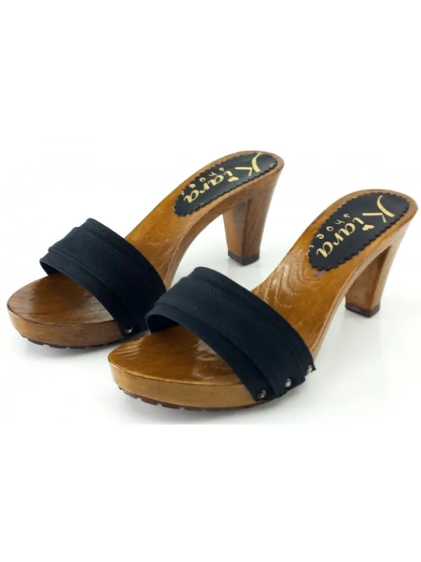 Kiara Shoes ZOCCOLI COMODI TACCO 8 Nero Outlet