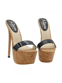 Kiara Shoes ZOCCOLI CON BASE IN SUGHERO... Nero Best