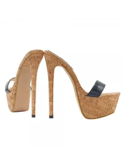 Kiara Shoes ZOCCOLI CON BASE IN SUGHERO... Nero Best