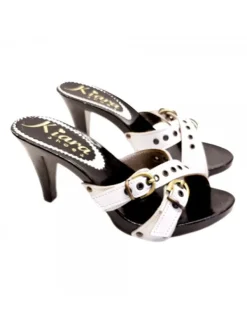 Kiara Shoes ZOCCOLI CON BASE NERA E... BIANCO Sale