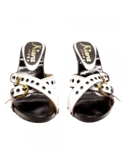 Kiara Shoes ZOCCOLI CON BASE NERA E... BIANCO Sale