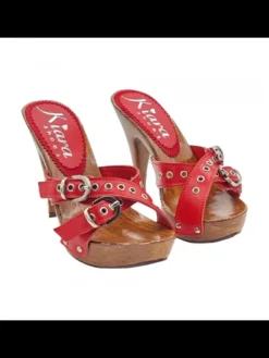 Kiara Shoes ZOCCOLI CON FASCE... Rosso
