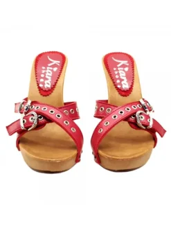 Kiara Shoes ZOCCOLI CON FASCE ROSSE E... Rosso