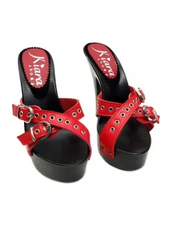 Kiara Shoes ZOCCOLI CON FASCE ROSSE IN... Rosso Online