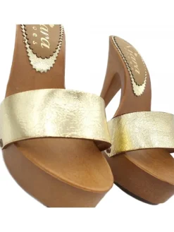 Kiara Shoes ZOCCOLI CON FASCIA DRITTA... Oro Online