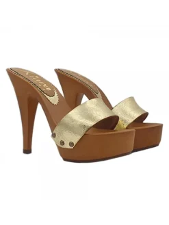 Kiara Shoes ZOCCOLI CON FASCIA DRITTA... Oro Online