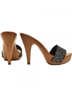 Kiara Shoes ZOCCOLI CON FASCIA GLITTERATA Nero Hot