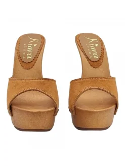 Kiara Shoes Zoccoli con fascia in... Cammello New