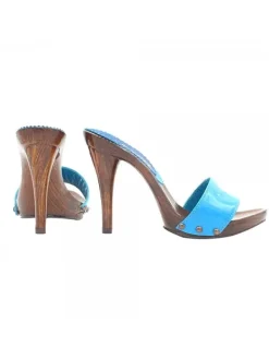 Kiara Shoes ZOCCOLI CON FASCIA IN... Turchese