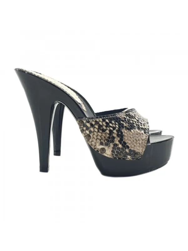 Kiara Shoes ZOCCOLI CON FASCIA IN PELLE... Nero Hot