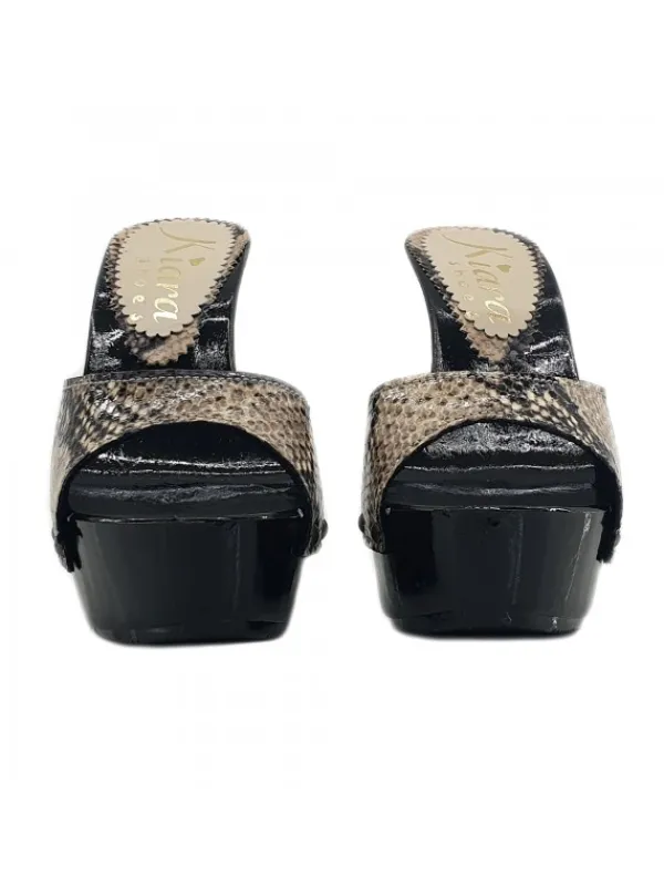 Kiara Shoes ZOCCOLI CON FASCIA IN PELLE... Nero Hot