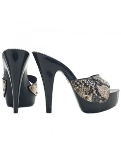 Kiara Shoes ZOCCOLI CON FASCIA IN PELLE... Nero Hot